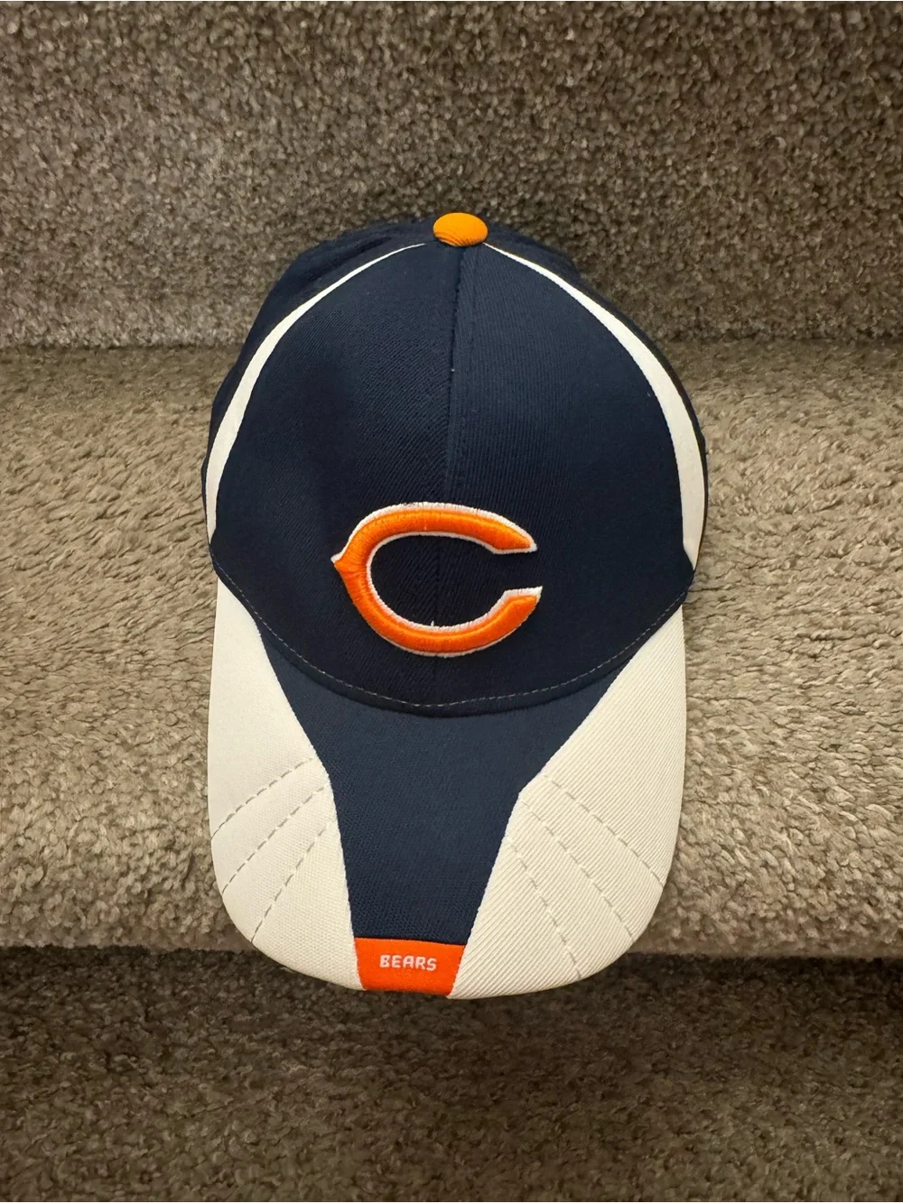 Chicago Bears NFL Reebok Youth stretch fit hat Navy/White/Orange official